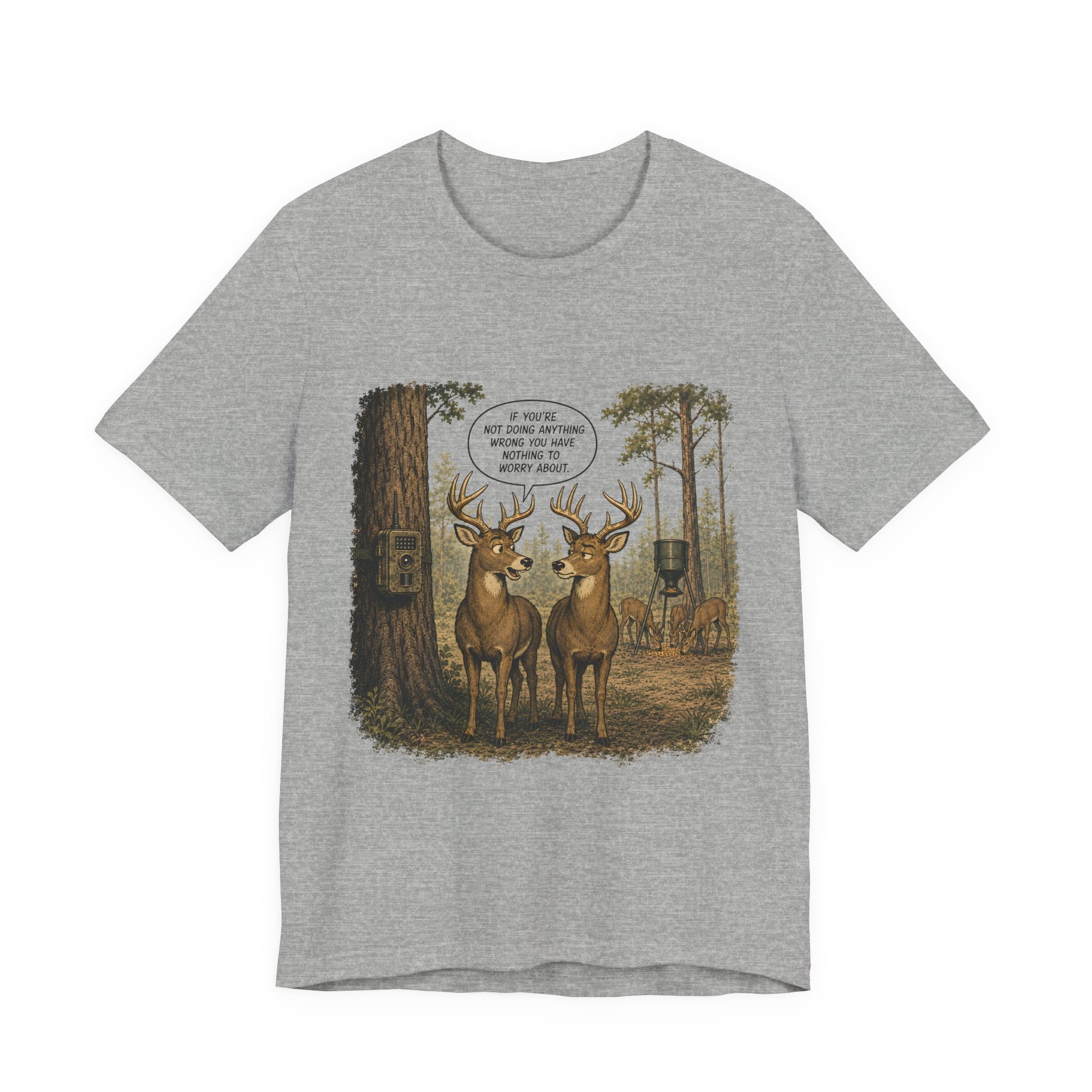 The Deer Network — Rustic Hunting Scene Graphic T-Shirt