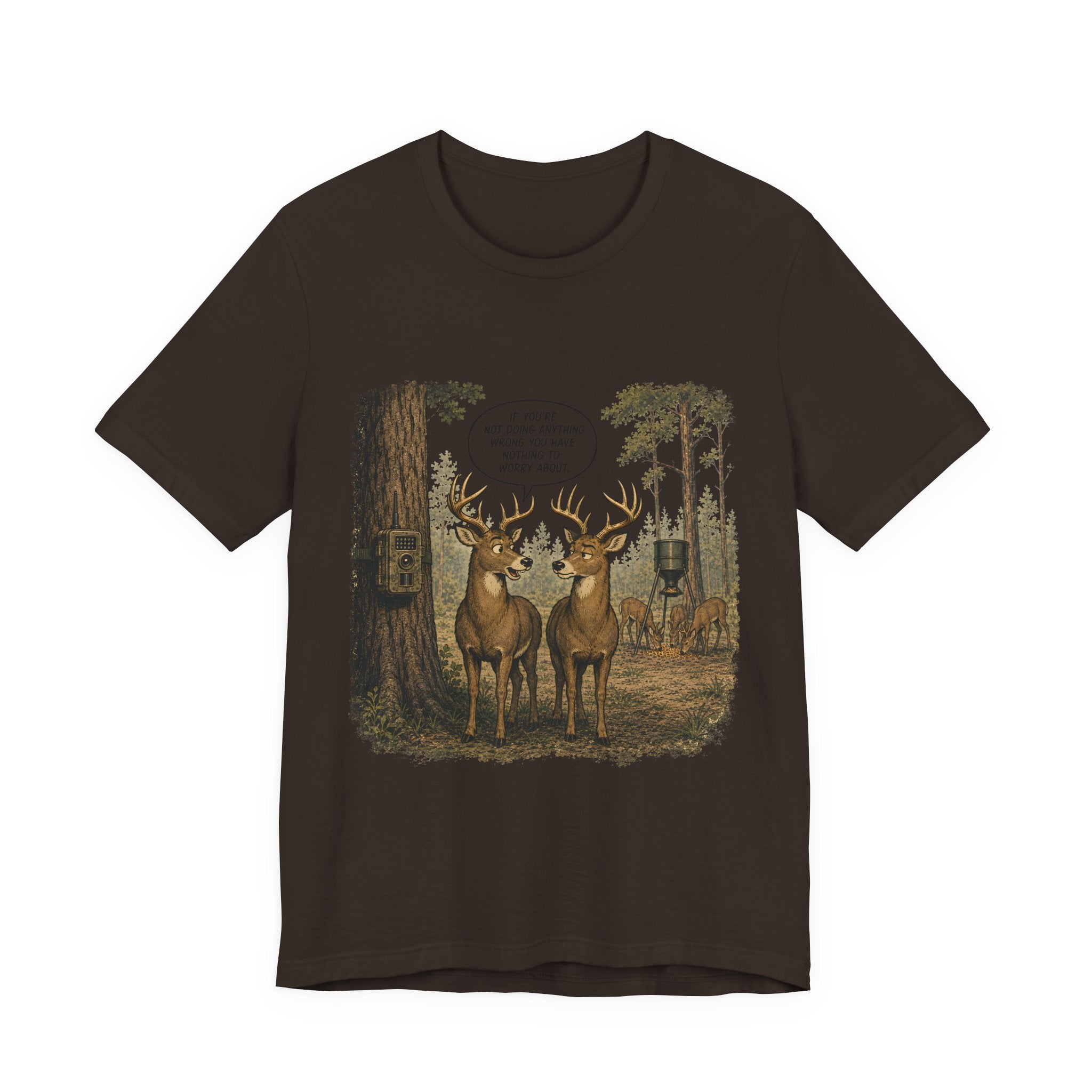 The Deer Network — Rustic Hunting Scene Graphic T-Shirt