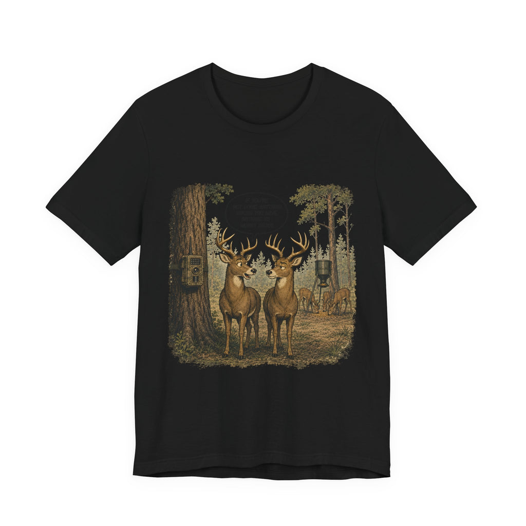 The Deer Network — Rustic Hunting Scene Graphic T-Shirt