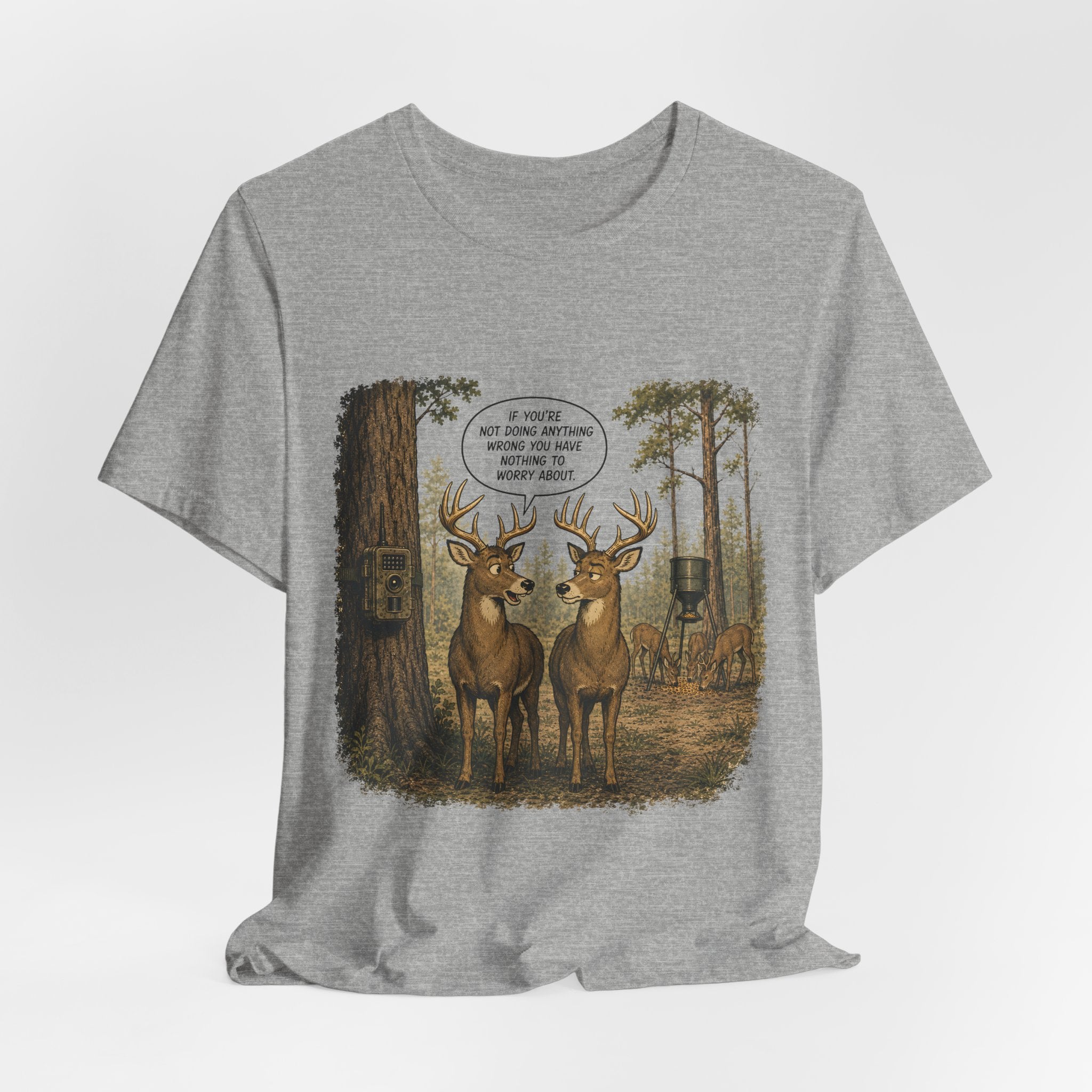 The Deer Network — Rustic Hunting Scene Graphic T-Shirt