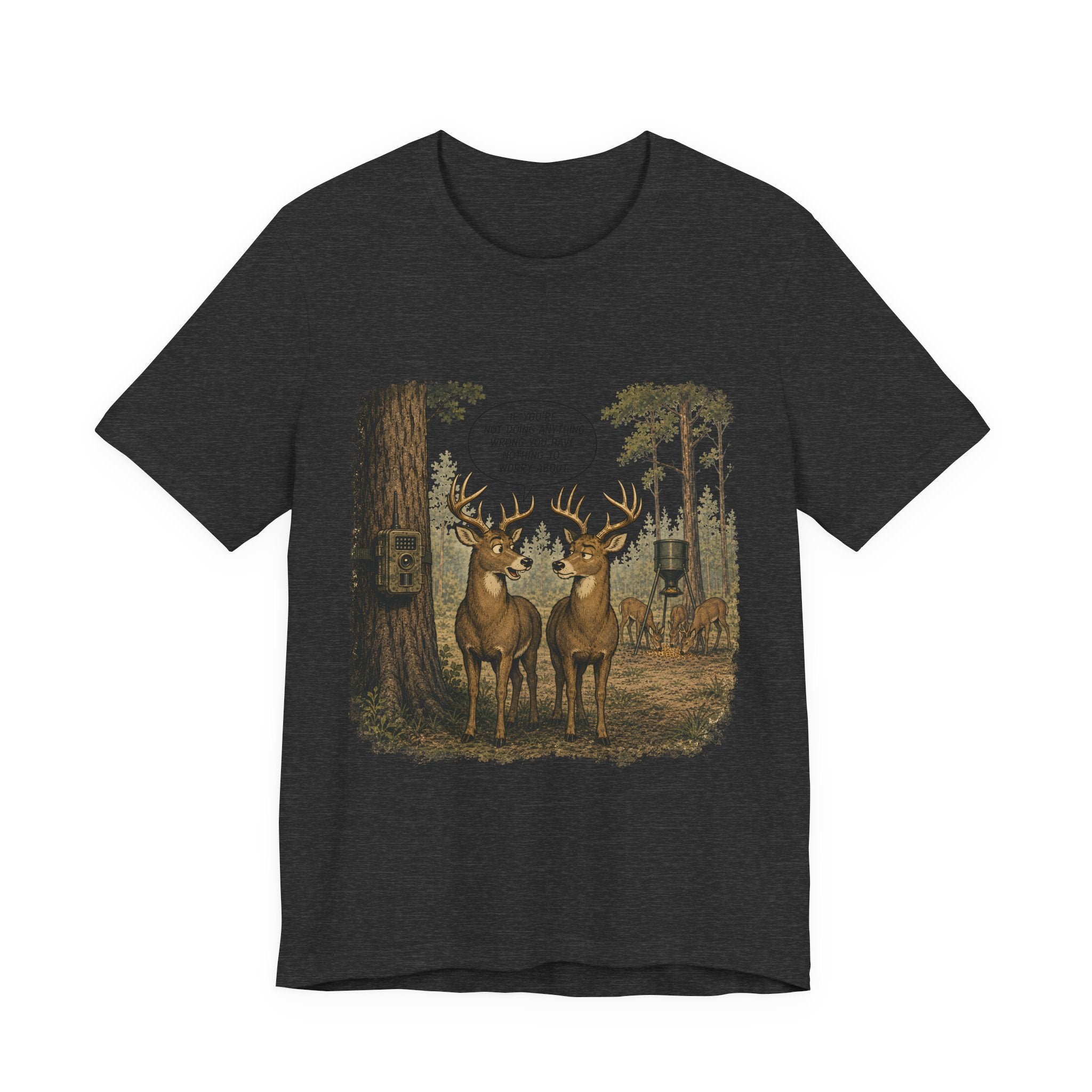 The Deer Network — Rustic Hunting Scene Graphic T-Shirt