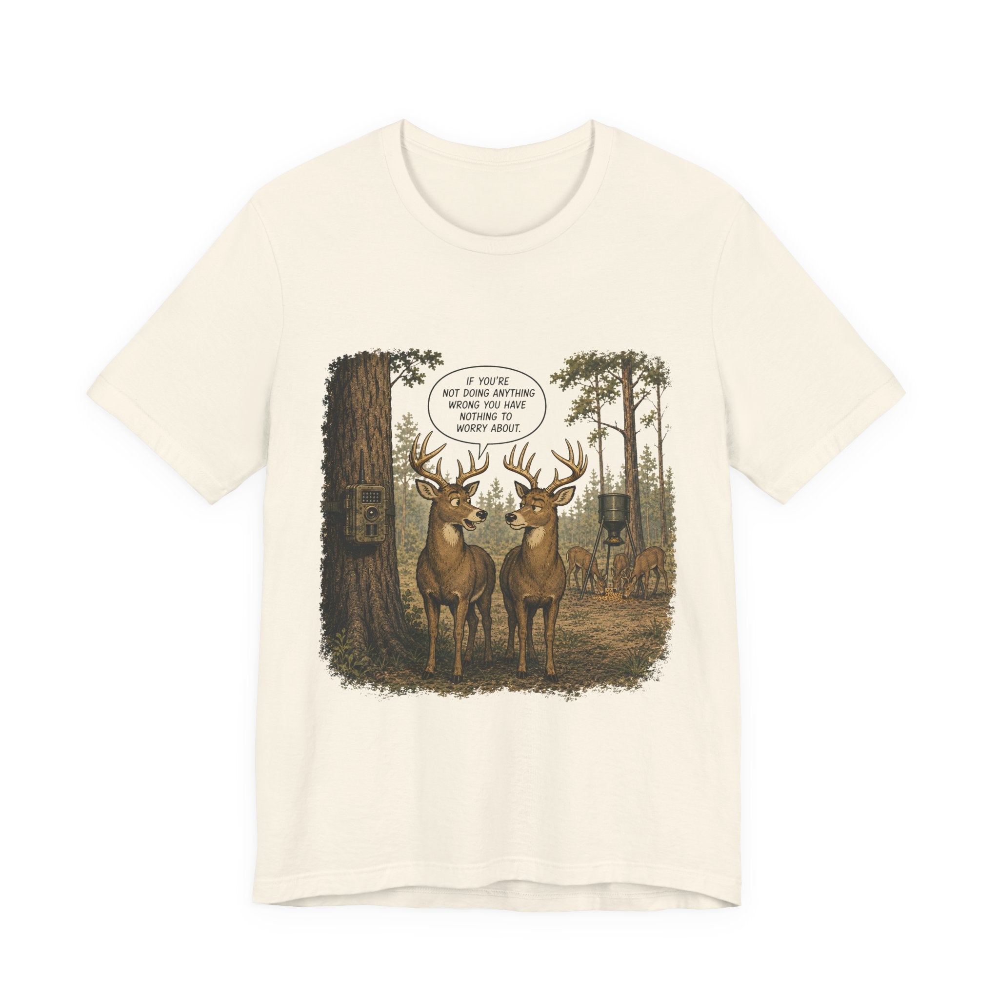 The Deer Network — Rustic Hunting Scene Graphic T-Shirt