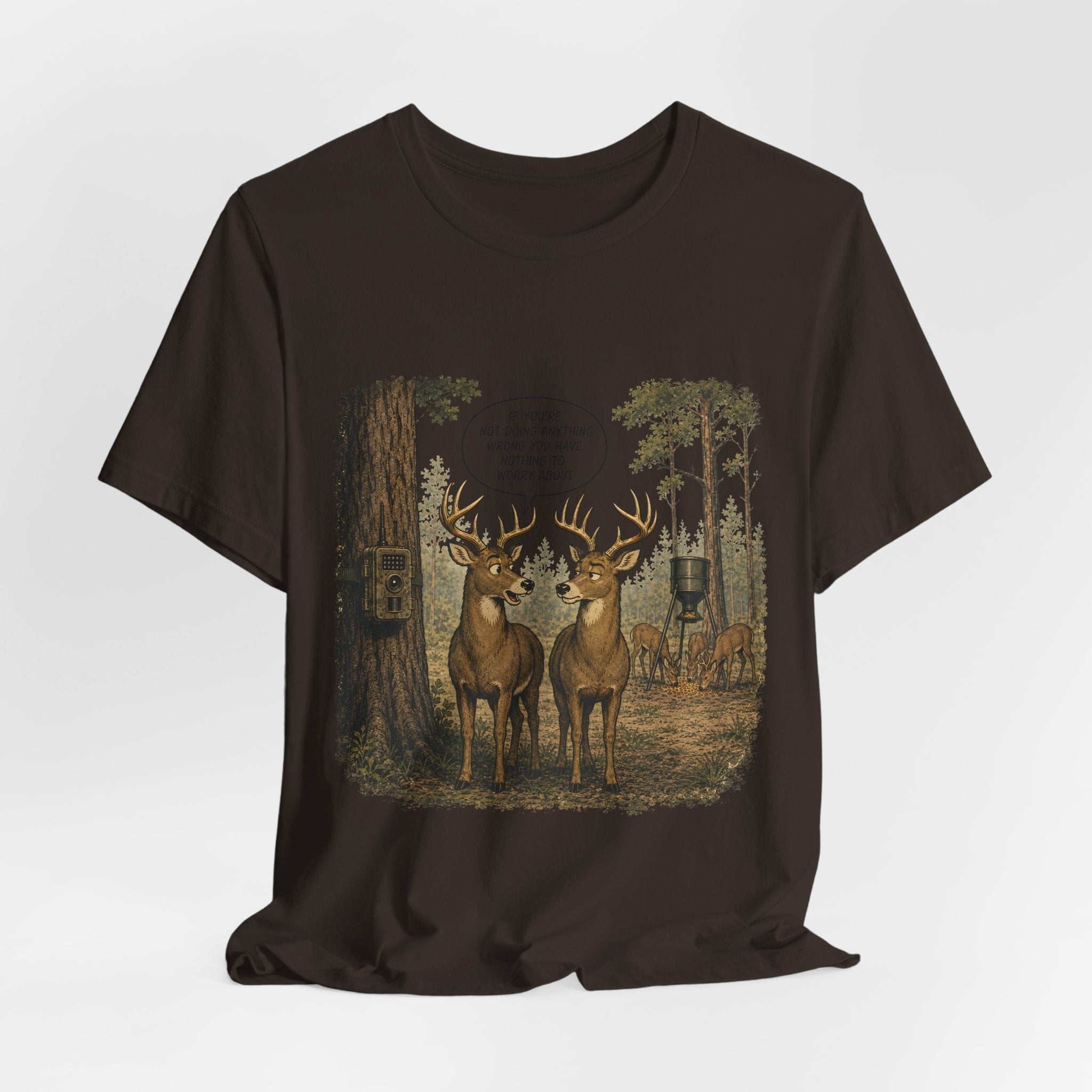 The Deer Network — Rustic Hunting Scene Graphic T-Shirt